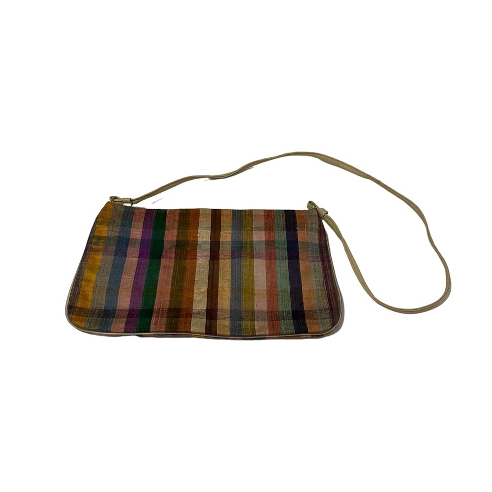 Vintage StyleCraft Miami Plaid Checkered Boho Textured Shoulder Handbag 11X17